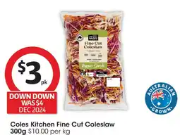 Coles Coles kitchen fine cut coleslaw offer