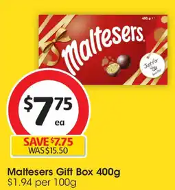 Coles Maltesers gift box offer