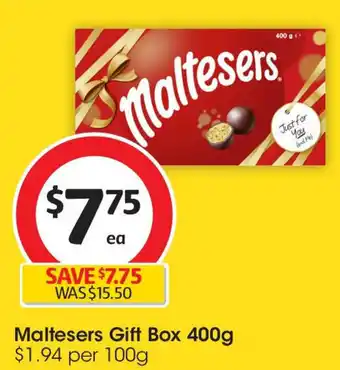 Coles Maltesers gift box offer