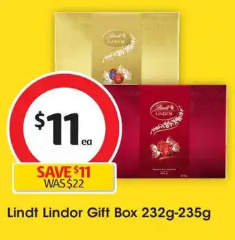 Coles Lindt lindor gift boxLindt Lindor Gift Box 232g-235g offer