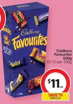 Coles Cadbury Favourites offer