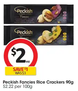 Coles Peckish fancies rice crackers offer