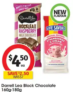 Coles Darrell lea block chocolate offer