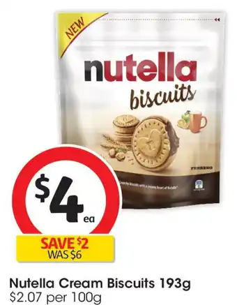 Coles Nutella Cream Biscuits offer