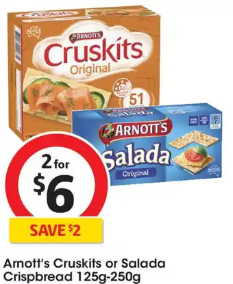 Coles Arnott's cruskits or salada crispbread offer