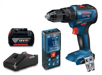Total Tools Bosch 18v brushless hammer drill & 40m laser distance measurer 1x5.0ah combo kit offer