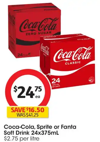 Coles Coca-cola, sprite or fanta soft drink offer