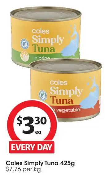 Coles Coles simply tuna offer