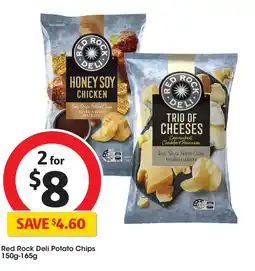 Coles Red rock deli potato chips offer