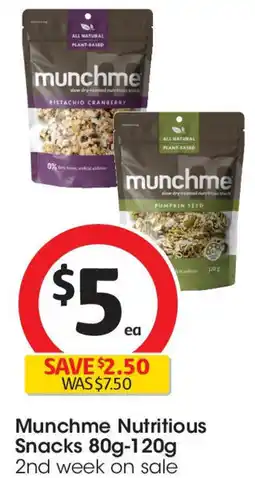 Coles Munchme nutritious snacks offer