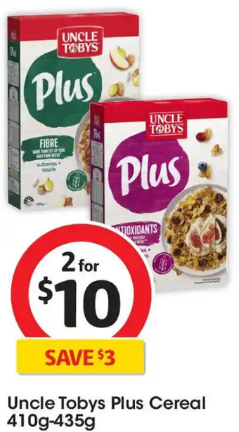 Coles Uncle tobys plus cereal offer