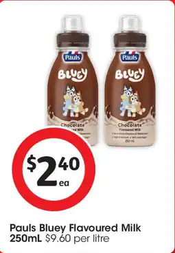 Coles Pauls bluey flavoured milk offer