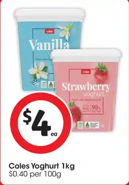 Coles Coles yoghurt offer