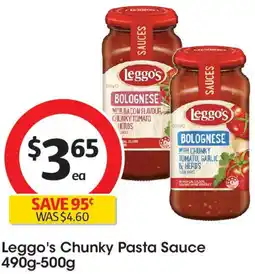 Coles Leggo's chunky pasta sauce offer