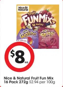 Coles Nice & natural fruit fun mix offer