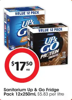 Coles Sanitarium up & go fridge pack offer