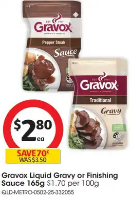 Coles Gravox liquid gravy or finishing sauce offer