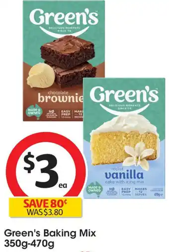 Coles Green's baking mix offer