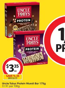 Coles Uncle tobys protein muesli bar offer