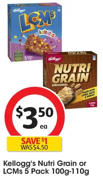 Coles Kellogg's nutri grain or lcms offer