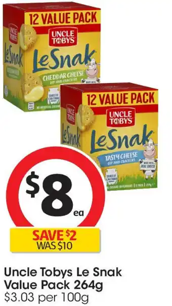 Coles Uncle tobys le snak value pack offer