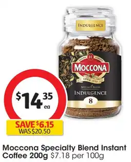 Coles Moccona specialty blend instant coffee offer