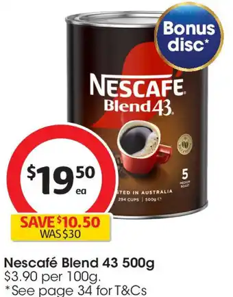 Coles Nescafé blend 43 offer