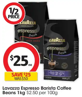 Coles Lavazza espresso barista coffee beans offer