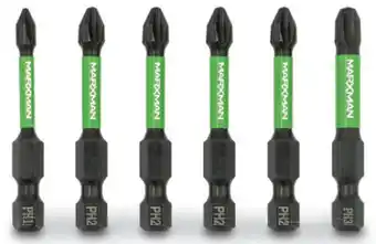 Total Tools Marxman 6 piece phillips impact bits offer