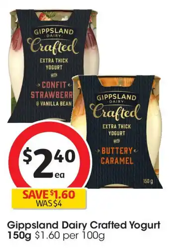 Coles Gippsland dairy crafted yogurt offer