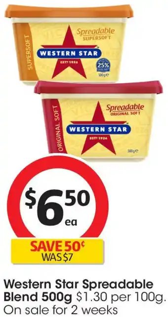 Coles Western star spreadable blend offer