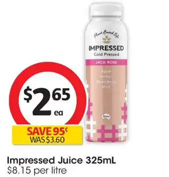 Coles Impressed juice offer