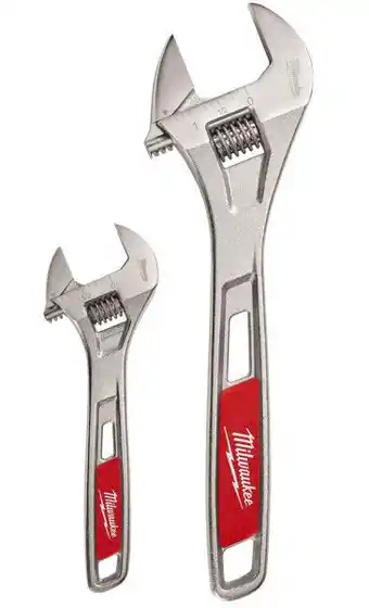 Total Tools Milwaukee 2 piece adjustable wrench set offer