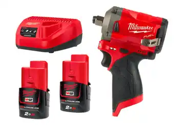Total Tools Milwaukee 12v fuel 1/2" 2x2.0ah stubby impact wrench kit offer