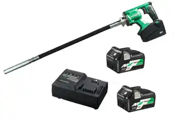 Hikoki 36v multivolt 2x2.5ah/5.0ah concrete vibrator kit