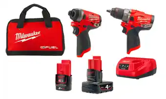 Total Tools Milwaukee 12v fuel 2 piece 1x2.0ah/1x4.0ah combo kit offer