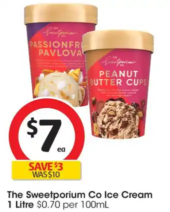 Coles The sweetporium co ice The Sweetporium Co Ice Cream 1 Litre $0.70 per 100mL offer