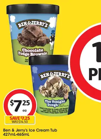 Coles Ben & jerry's ice cream tub offer