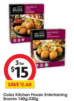 Coles Coles kitchen frozen entertaining snacks offer