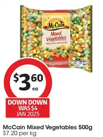 Coles Mccain mixed vegetables offer