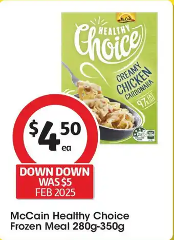 Coles Mccain healthy choice frozen meal offer