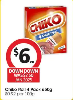 Coles Chiko roll 4 pack offer