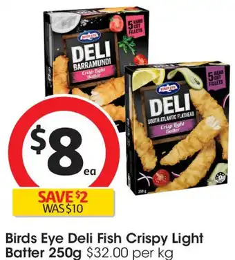 Coles Birds eye deli fish crispy light batter offer