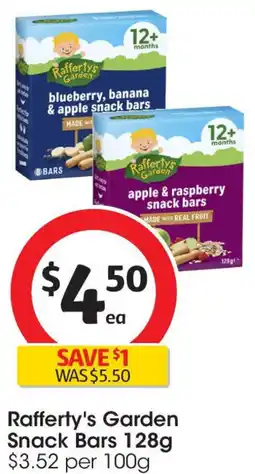 Coles Rafferty's garden snack BARS offer