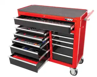 Total Tools Tti 324 piece 41" 11 drawer trolley tool kit offer