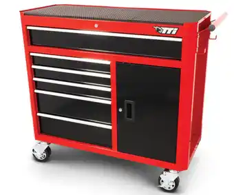 Total Tools Tti 41" 6 drawer & cabinet tool trolley offer