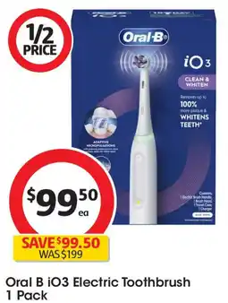 Coles Oral b i03 electric toothbrush offer