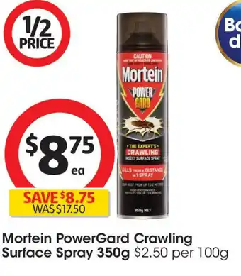 Coles Mortein powergard crawling surface spray offer