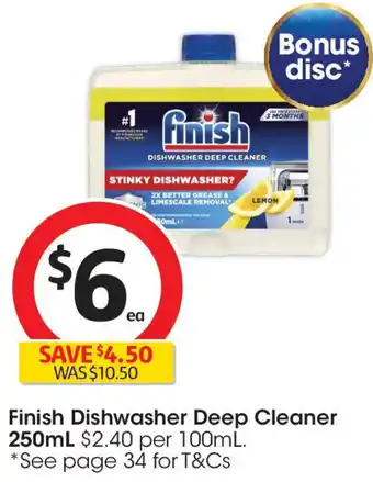 Coles Finish dishwasher deep cleaner offer