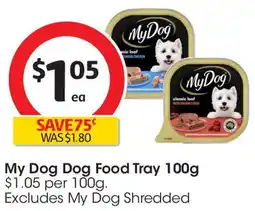 Coles My dog dog food tray offer